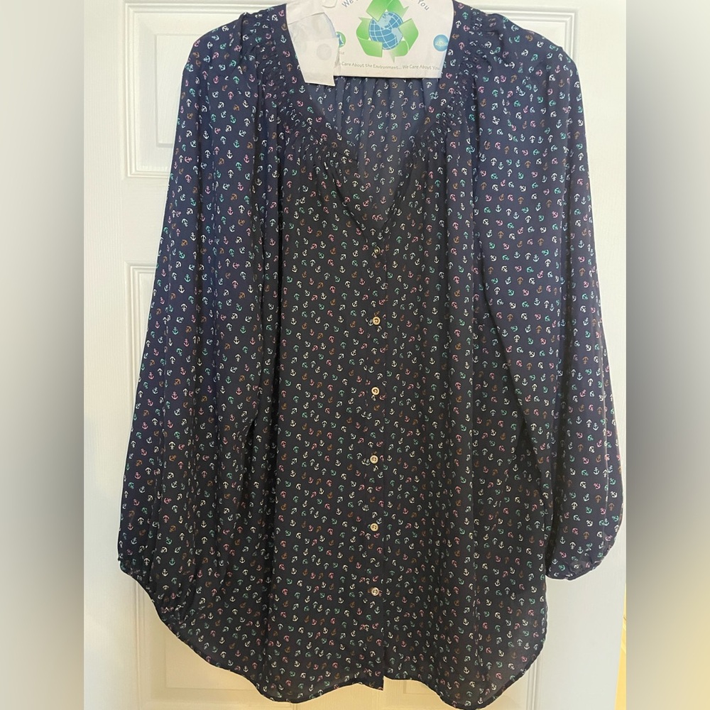Talbots top in 3x with little anchors